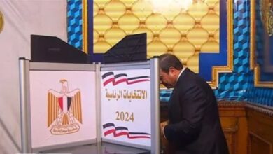 السيسي يدلى بصوته في انتخابات الرئاسة المصرية