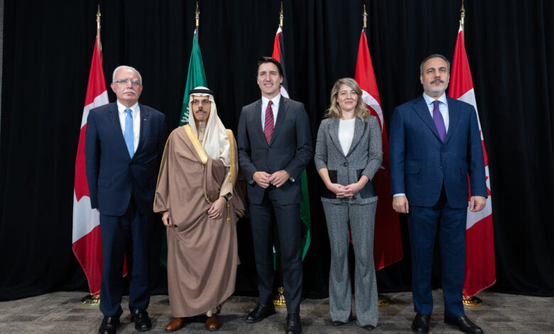وفد اللجنة الوزارية المكلف من القمة العربية الإسلامية يجتمع مع مجلس الشؤون الخارجية في الاتحاد الأوروبي