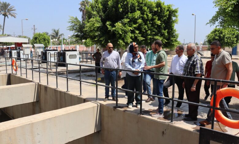 رئيس مدينة الشيخ زايد تتفقد سير العمل بمأخذ محطة مياه الشرب بمنطقة برقاش