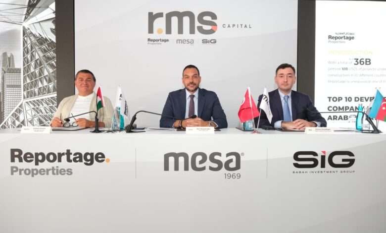 MESA HOLDING, REPORTAGE PROPERTIES AND SABAH INVESTMENT GROUP SIGN NEW AND STRONG COOPERATION IN REAL ESTATE