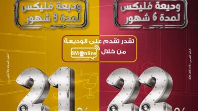 بنك مصر: ودائع فليكس 6 شهور و9 شهور تُوفِّر الاستمتاع بمرونة الادخار بأعلى عائد