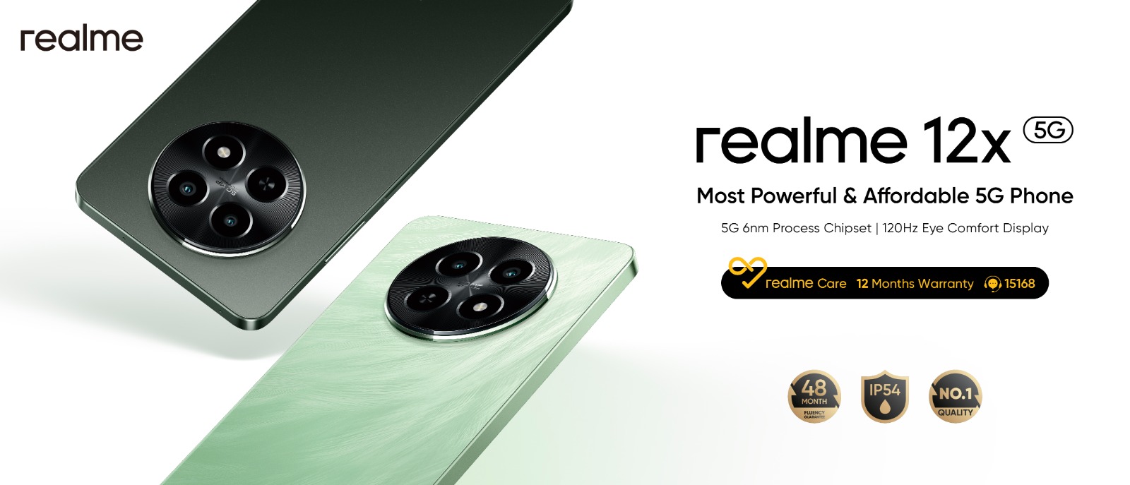 اكتشف هاتف realme 12x.. أقوى شريحة 5G والوحيد في فئته بشاشة 120Hz