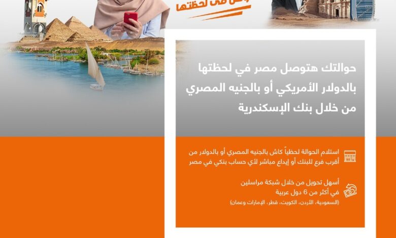 بنك الإسكندرية يطلق باقة خدمات الحوالات السريعة لإرسال واستلام الأموال للمصريين في الخارج لحظياً