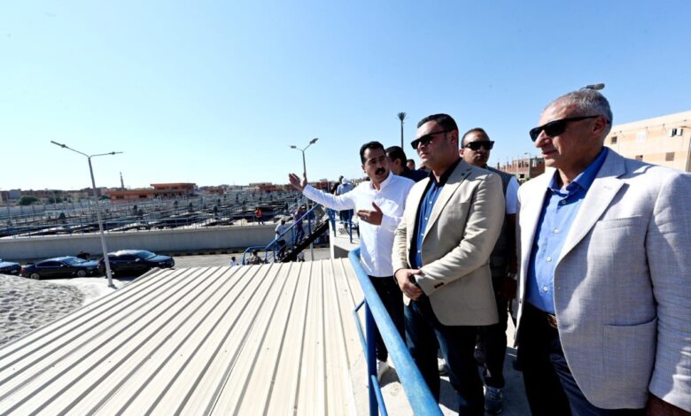 وزير الإسكان يتفقد محطة معالجة الصرف الصحي بمدينة النوبارية الجديدة