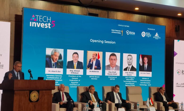 وزير الاتصالات في افتتاح Tech Invest5: مساندة تصديرية من”إيتيدا” للشركات المصرية بقيمة 90 مليون جنيه