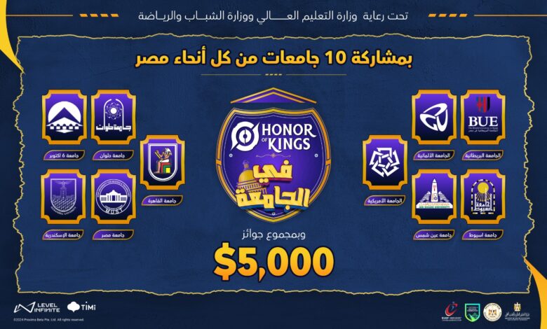 إطلاق مبادرة «Honor of Kings في الجامعة» داخل جامعات مصر