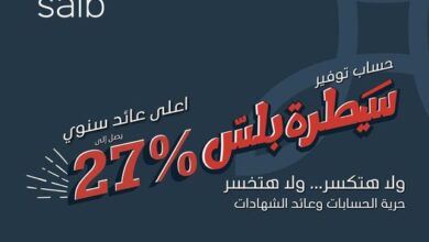 بنك saib يتيح حساب سيطرة بلس بأعلى عائد سنوي فى السوق المصرية