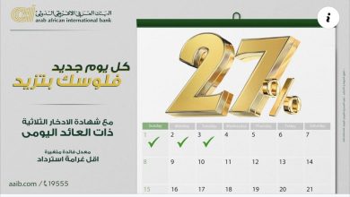 عاجل.. البنك العربي الأفريقي يطرح شهادة ادخار ثلاثية ذات عائد يومي بفائدة 27%