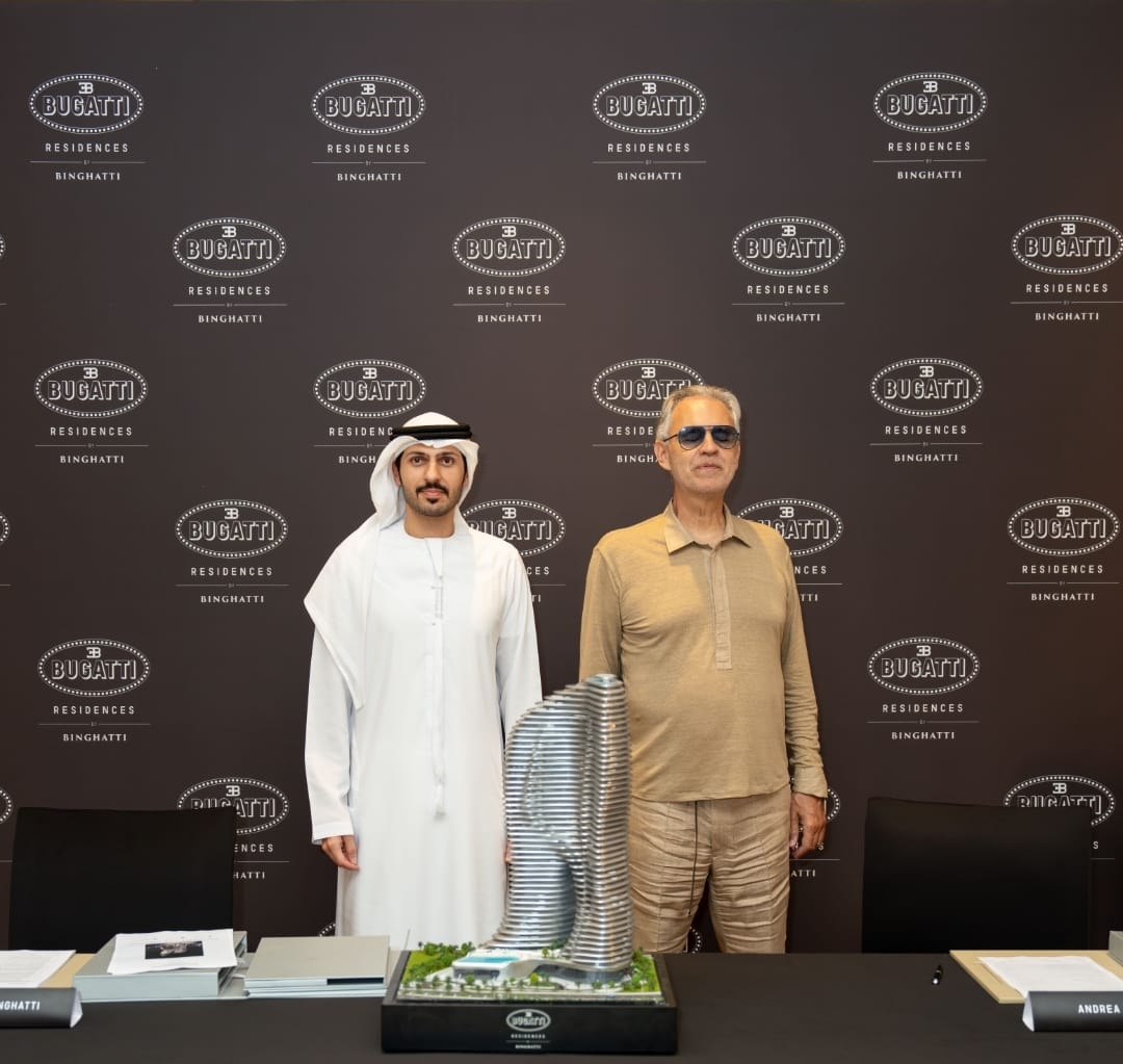 Global Opera Icon Andrea Bocelli Buys a Luxury Residence at Bugatti Residences by Binghatti in Dubai