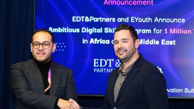 EDT&Partners العالمية تبرم شراكة مع Eyouth المصرية الناشئة لتطوير المهارات الرقمية لمليون شاب في إفريقيا والشرق الأوسط باستثمارات 6 ملايين دولار