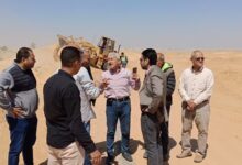رئيس العبور الجديدة يتفقد أعمال ترفيق الأراضي المضافة للمدينة