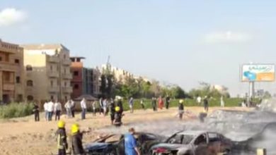 وفاة 3 وإصابة 18 آخرين نتيجة انفجار خط غاز علي طريق الواحات