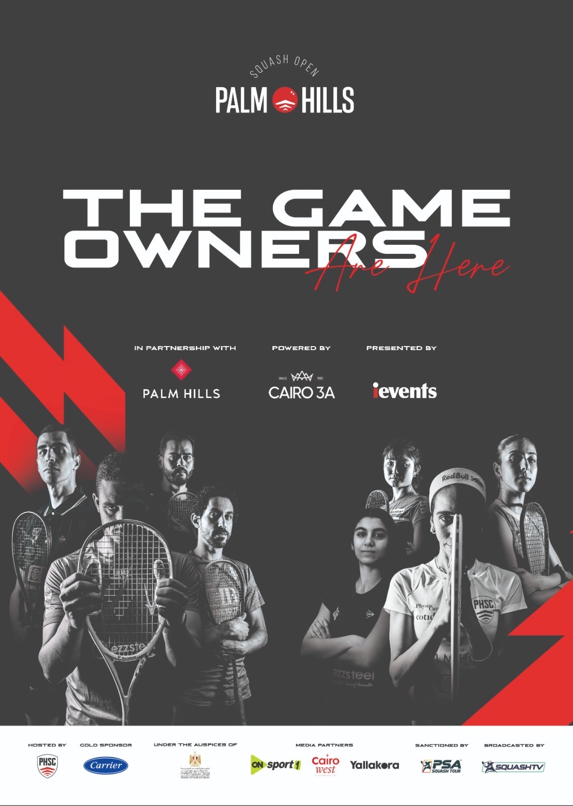 انطلاق بطولة بالم هيلز المفتوحة للإسكواش الاولى خلال الفترة من من 22 إلى 27 مايو بمشاركة أفضل لاعبي العالم برعاية مجموعة كايرو ثري ايه