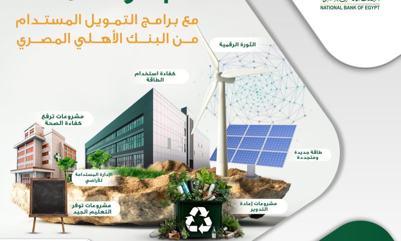 تفاصيل ومزايا برنامج التمويل المستدام من البنك الأهلي المصري تفاصيل ومزايا برنامج التمويل المستدام من البنك الأهلي المصري