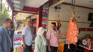 بالصور.. حملة مكبرة على محلات الجزارة بحدائق أكتوبر
