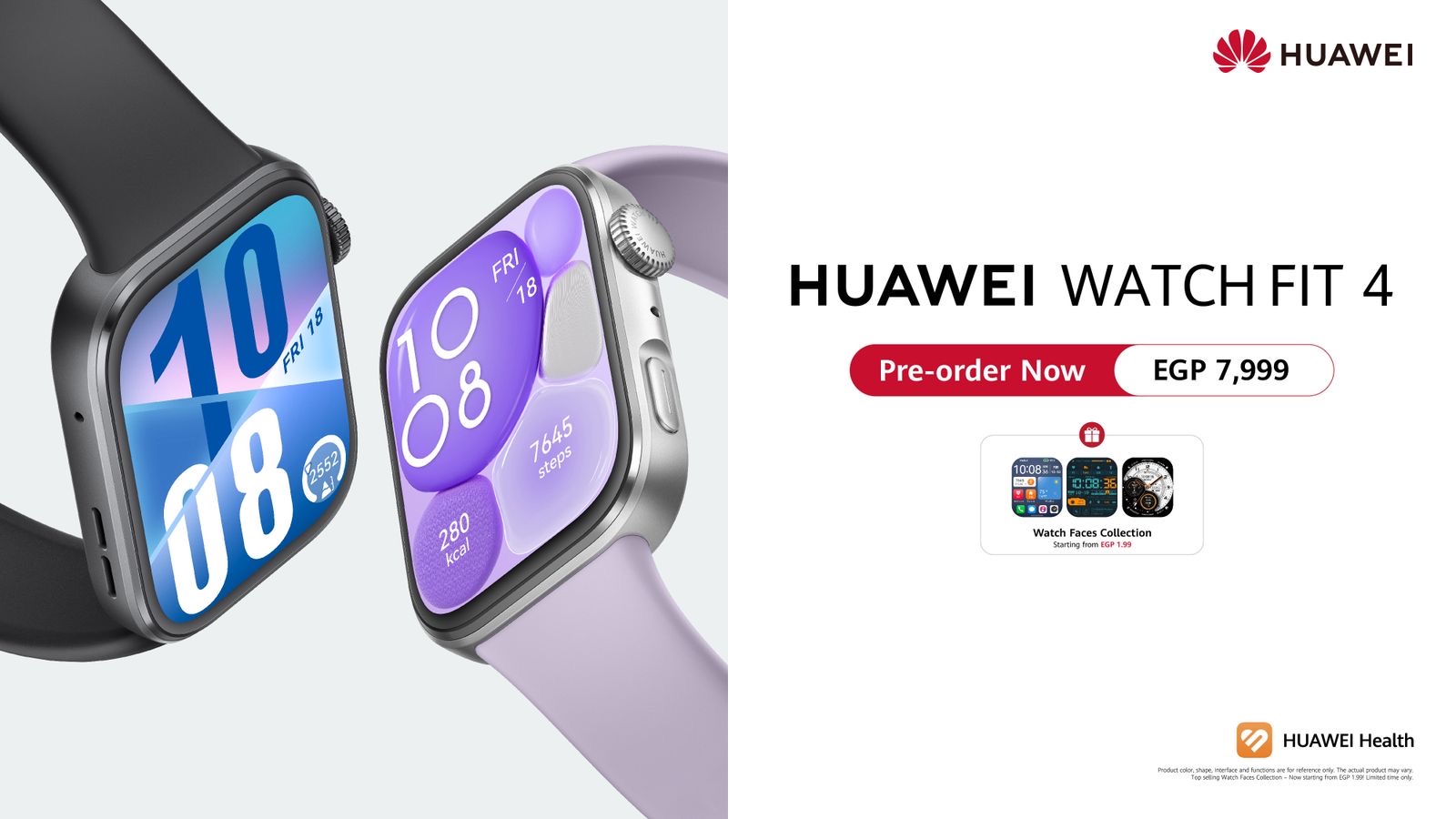 هواوي تعلن عن فتح الطلب المسبق فى مصر لسلسلة 4 HUAWEI WATCH FIT بأداء احترافي للرياضات الخارجية في تصميم فائق النحافة