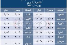 تيسيرًا على جمهور الركاب.. “السكة الحديد”: تشغيل أربعة قطارات إضافية ثالثة مكيفة على خط القاهرة / أسوان