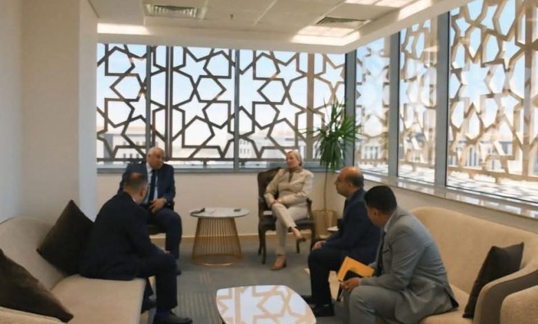 وزيرة البيئة تستقبل محافظ الوادي الجديد لبحث تعزيز فرص الاستثمار في تدوير المخلفات الزراعية وزيرة البيئة تستقبل محافظ الوادي الجديد لبحث تعزيز فرص الاستثمار في تدوير المخلفات الزراعية