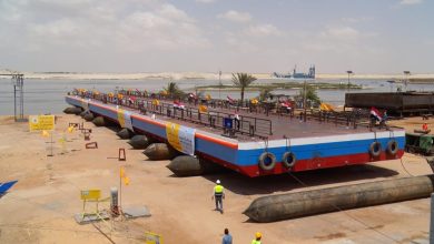 المقاولون العرب تنجح في إنشاء وتدشين أولى بنتونات الكباري العائمة باستخدام الوسائد الهوائية