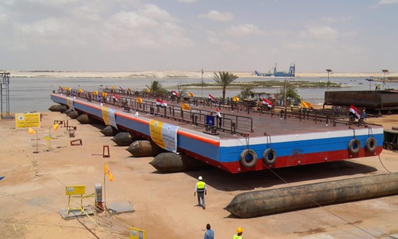 المقاولون العرب تنجح في إنشاء وتدشين أولى بنتونات الكباري العائمة باستخدام الوسائد الهوائية