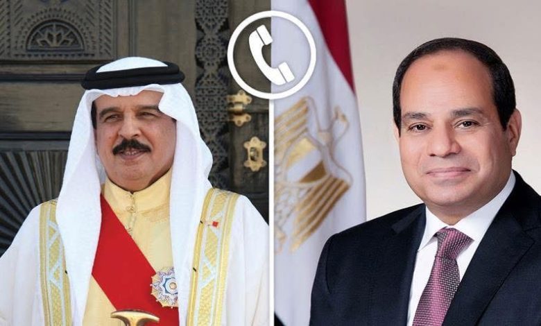 السيسي يبحث مع ملك البحرين التصعيد الإقليمي ويحذر من اتساع الصراع بين إسرائيل وإيران السيسي يبحث مع ملك البحرين التصعيد الإقليمي ويحذر من اتساع الصراع بين إسرائيل وإيران