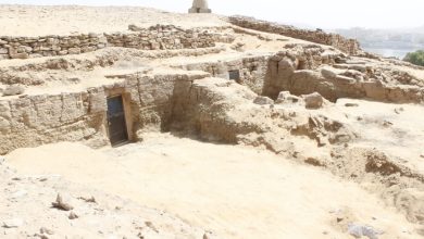 الكشف عن 3 مقابر صخرية جديدة تعود لعصر الدولة القديمة بجبانة قبة الهوا في أسوان