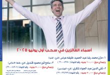 المصرف المتحد يعلن أسماء الفائزين بسحب شهادة المليونير لشهر يوليو 2025.. جوائز بـ150 ألف جنيه