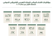 926.6 مليار جنيه إجمالي أصول البنك العربي الأفريقي بنهاية النصف الأول من 2025