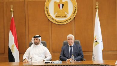وزير التعليم العالي يبحث  مع نائب حاكم الشارقة سبل التعاون المشترك