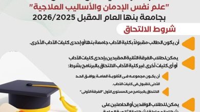 ننشر شروط التقديم لأول ليسانس متخصص على مستوى الشرق الأوسط في علم نفس الإدمان