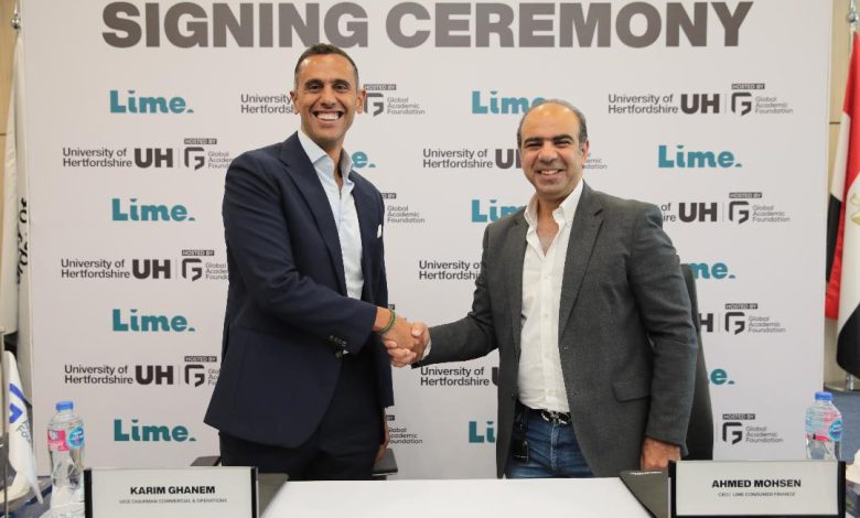 «لايم للتمويل الاستهلاكي» توقع مذكرة تفاهم مع جامعة هارتفوردشاير لتسهيل تمويل المصروفات الدراسية «لايم للتمويل الاستهلاكي» توقع مذكرة تفاهم مع جامعة هارتفوردشاير لتسهيل تمويل المصروفات الدراسية