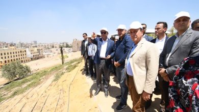 شريف الشربيني يتابع تقدم أعمال مشروع حدائق تلال الفسطاط بالقاهرة