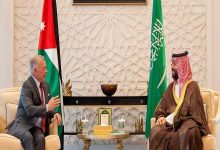 ولي العهد السعودي يستقبل ملك الأردن لبحث الأوضاع في فلسطين
