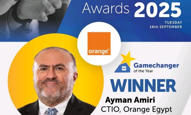 اورنج مصر تحصد تكريمًا عالميًا: الدكتور أيمن أميري يفوز بجائزة “CTO العام” من Mobile Europe Awards