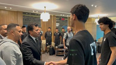 وزير الشباب والرياضة يودّع بعثة منتخب مصر قبل المشاركة في كأس العالم بتشيلي