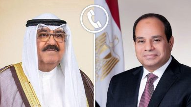 السيسي والشيخ مشعل الأحمد: لا بديل عن حل الدولتين لتحقيق السلام العادل والدائم