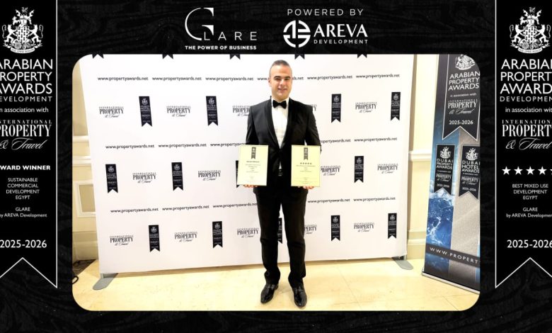 شركة AREVA للتطوير العقاري تحصد 3 جوائز عالمية عن مشروع GLARE من مؤسسة International Property Awards شركة AREVA للتطوير العقاري تحصد 3 جوائز عالمية عن مشروع GLARE من مؤسسة International Property Awards