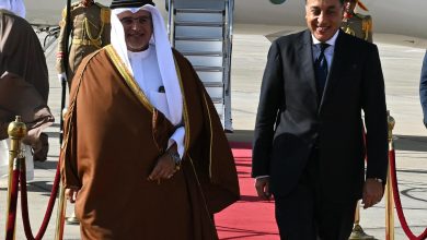 رئيس الوزراء يستقبل ولي عهد مملكة البحرين بمطار القاهرة الدولي