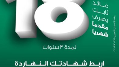 ميدبنك يطرح شهادة ادخار ثلاثية بعائد ثابت 18% يصرف شهريًا مقدمًا