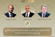 وزير الخارجية يجري اتصالات هاتفية مع نظيره الفرنسي والدنماركي