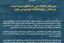من خلال شراكات في 6 مناطق بحرية للبحث عن الغاز ..  قطر للطاقة تتوسع في مصر