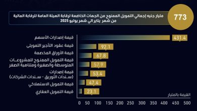 23.1 مليار جنيه حجم التمويلات العقارية الممنوحة من شركات الرقابة المالية بنهاية يوليو 2025