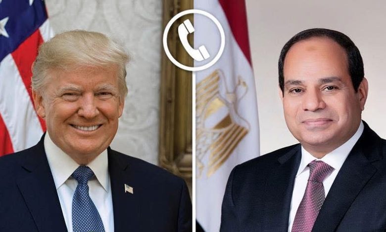 السيسي يهاتف ترامب لتهنئته بنجاح جهود وقف الحرب في غزة.. ويدعوه لحضور الاحتفالية في مصر السيسي يهاتف ترامب لتهنئته بنجاح جهود وقف الحرب في غزة.. ويدعوه لحضور الاحتفالية في مصر