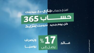 ميدبنك يطرح حساب 365 بعائد يومي يصل إلى 17%