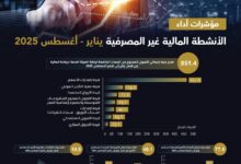 851.4 مليار جنيه إجمالي التمويل الممنوح من الجهات الخاضعة للرقابة المالية حتى أغسطس 2025