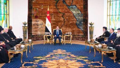 السيسي لوفد مجلس الكنائس العالمي: مصر أرض السلام والتسامح وتدعم حرية العبادة للجميع