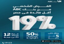 بنك abc يقفز بمحفظة القروض إلى 37.8 مليار جنيه بنمو 13.5%