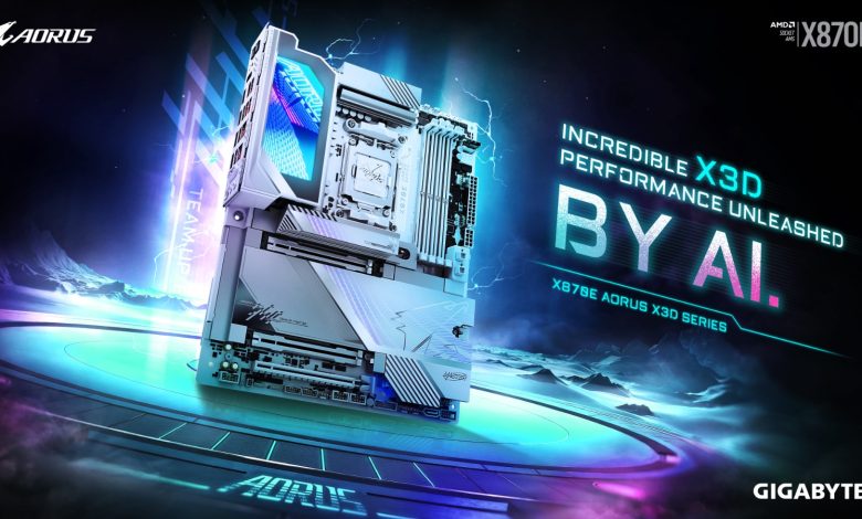 جيجابايت تكشف عن لوحات X870E AORUS X3D الجديدة: نقلة نوعية في أداء الألعاب والذكاء الاصطناعي