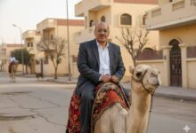 «الجمل بديلًا للأتوبيس».. مبادرة مواطن في حدائق أكتوبر لحل أزمة المواصلات