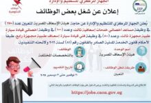 التنظيم والإدارة يُعلن عن مسابقة لشغل عدد (4000) وظيفة بهيئة الإسعاف المصرية